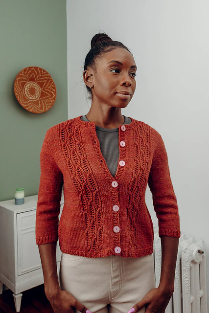 Licorice Lace Cardigan by Julia Farwell-Clay - Image 7
