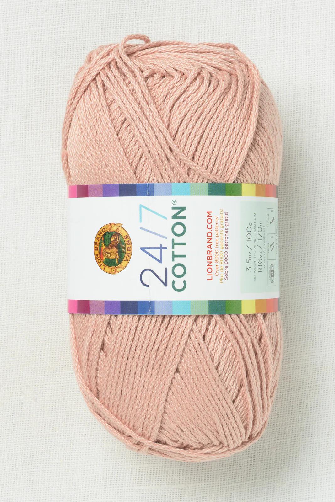 Lion Brand 24/7 Cotton 123AZ Beechnut