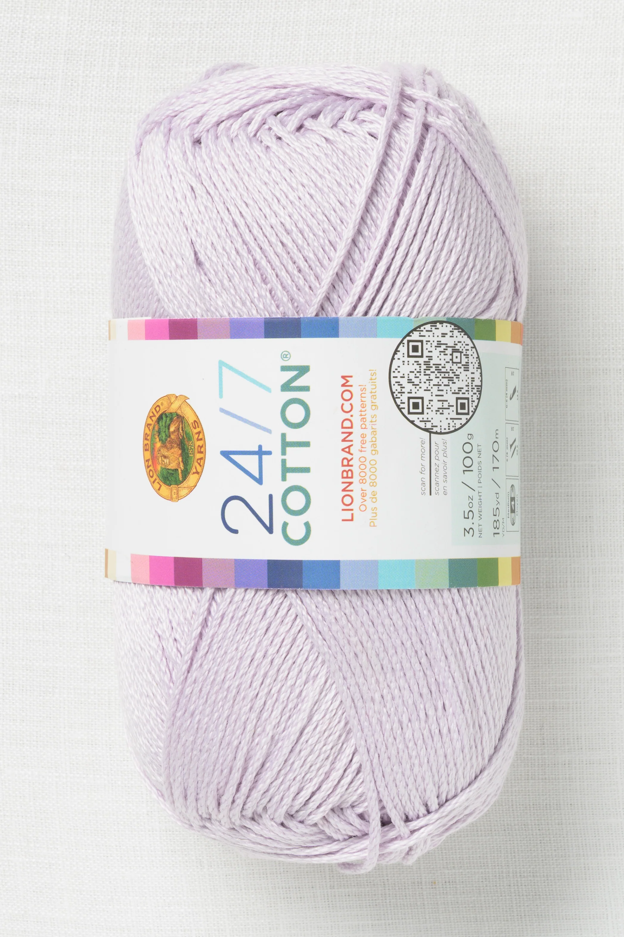 Lion Brand 24/7 Cotton 140AA Wisteria