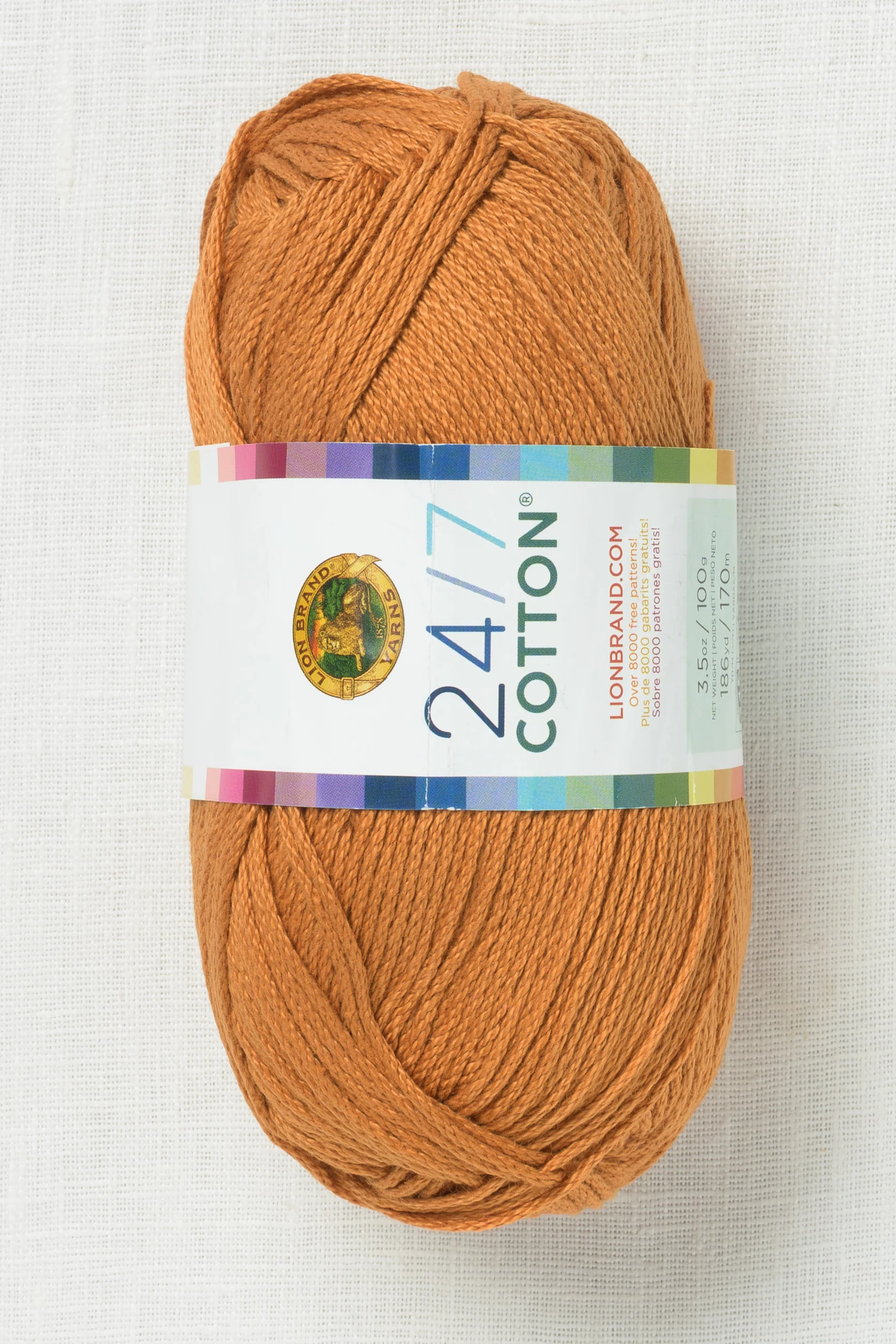 Lion Brand 24/7 Cotton 186G Amber
