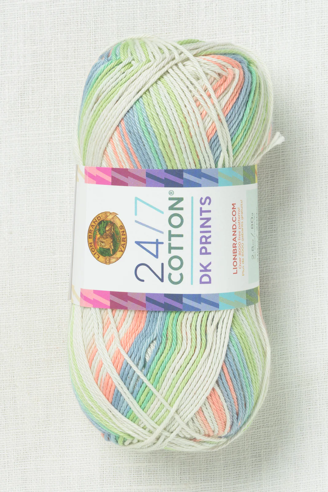 Lion Brand 24/7 Cotton DK Prints 500Y Cool Breeze