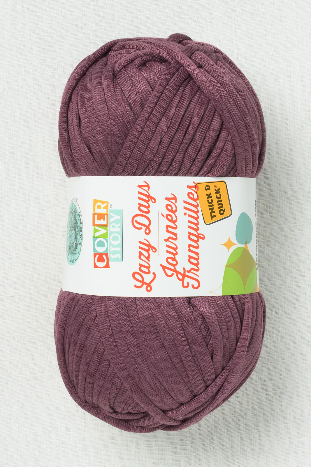 Lion Brand Cover Story Lazy Days Thick & Quick 147AM Eggplant