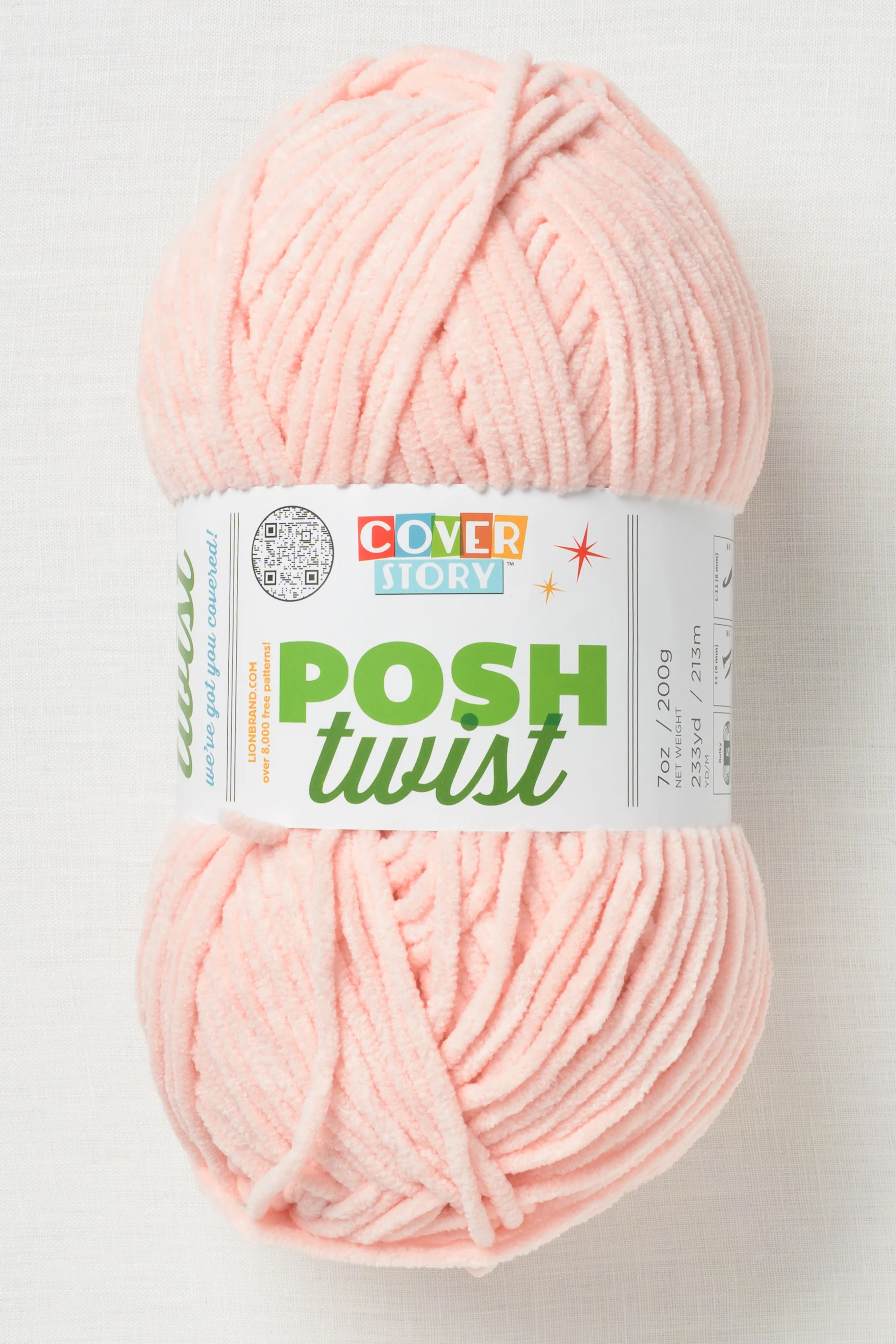 Lion Brand Cover Story Posh Twist 102CG Strawberry Shortcake