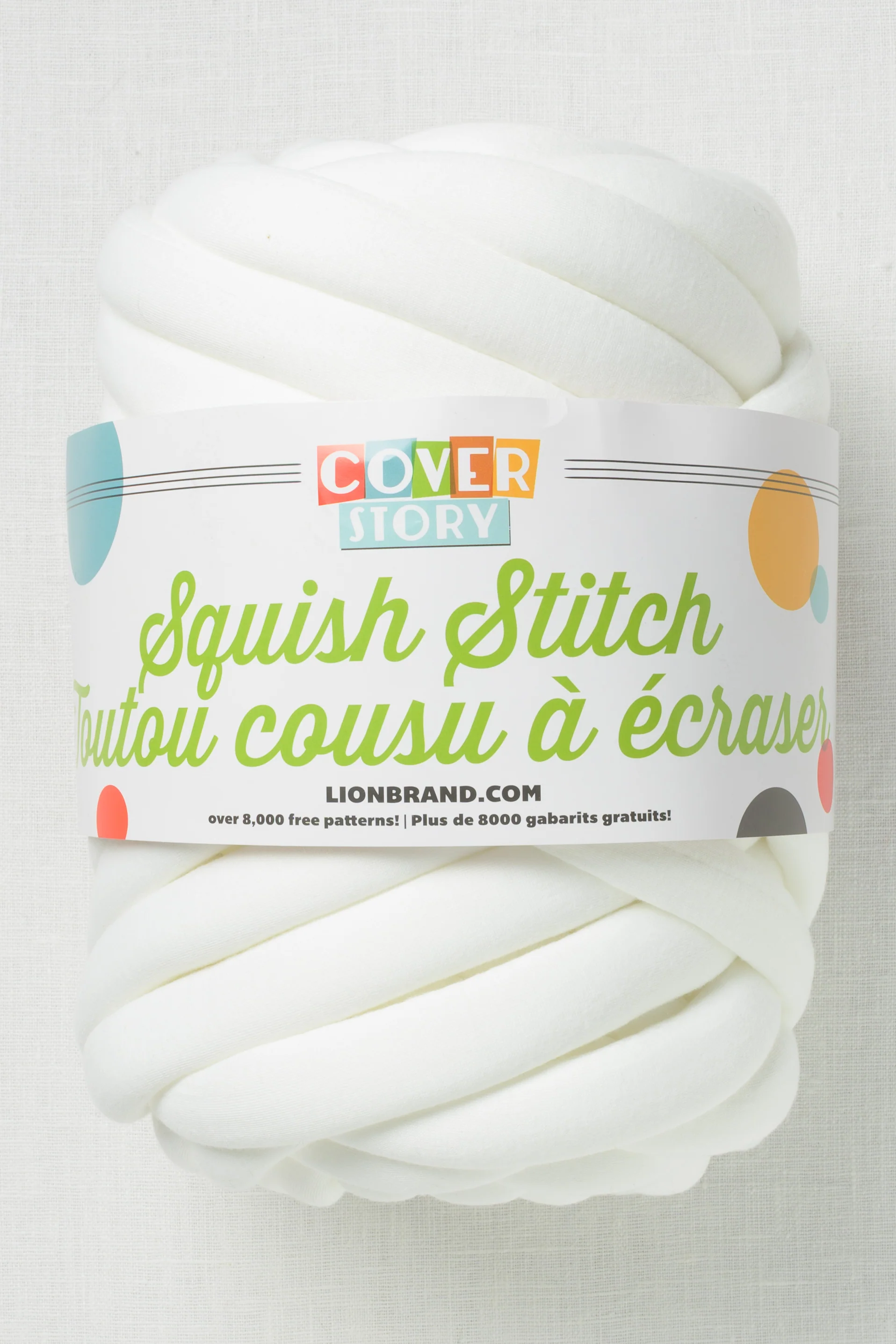 Lion Brand Cover Story Squish Stitch 100BA Cloud White