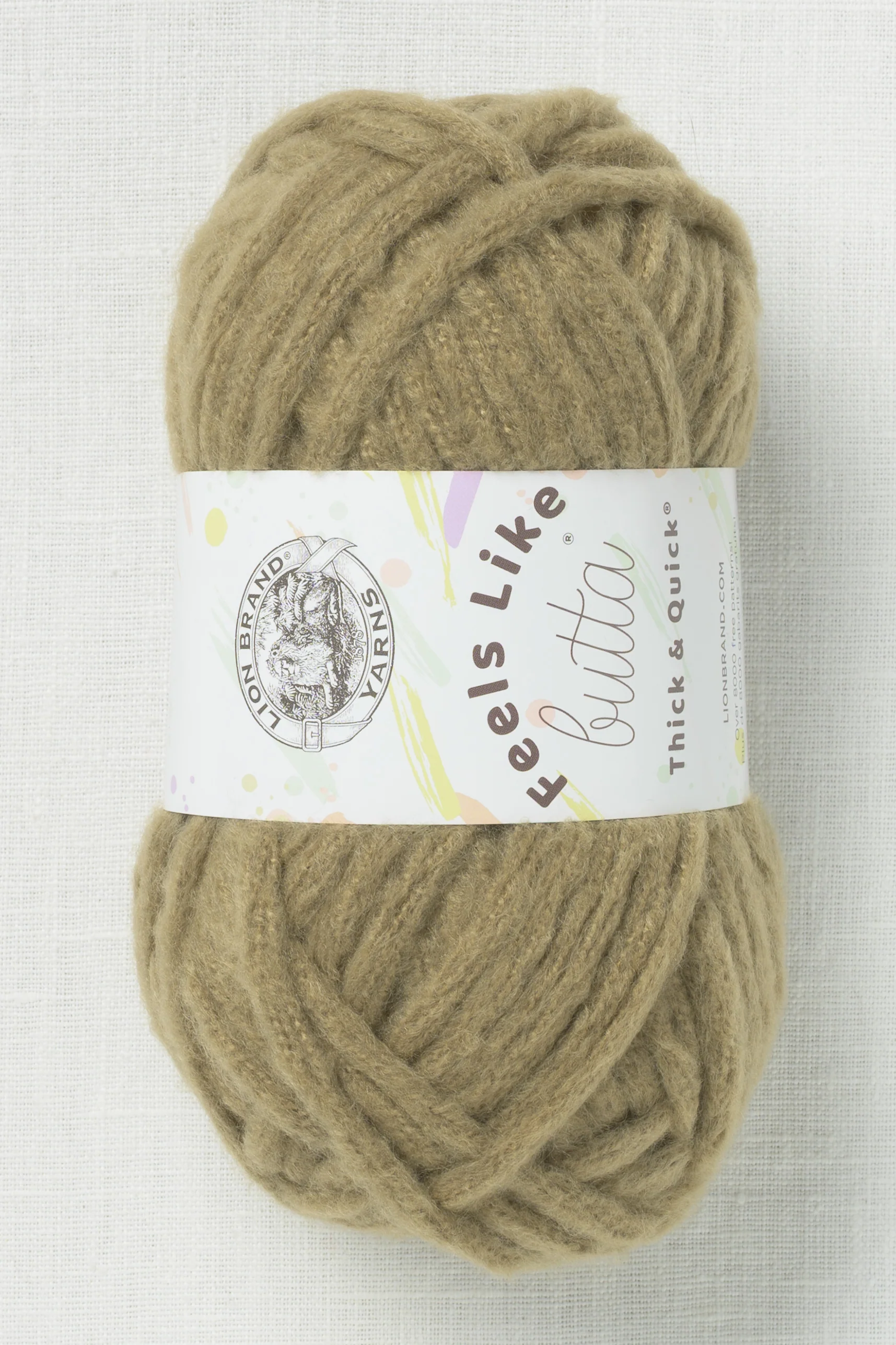 Lion Brand Feels Like Butta Thick & Quick 172T Olive