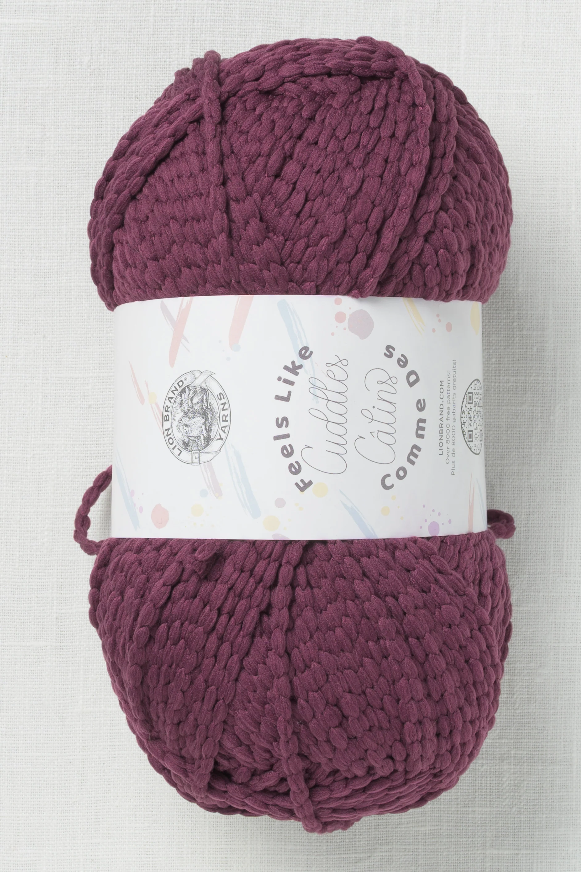 Lion Brand Feels Like Cuddles 147AM Eggplant