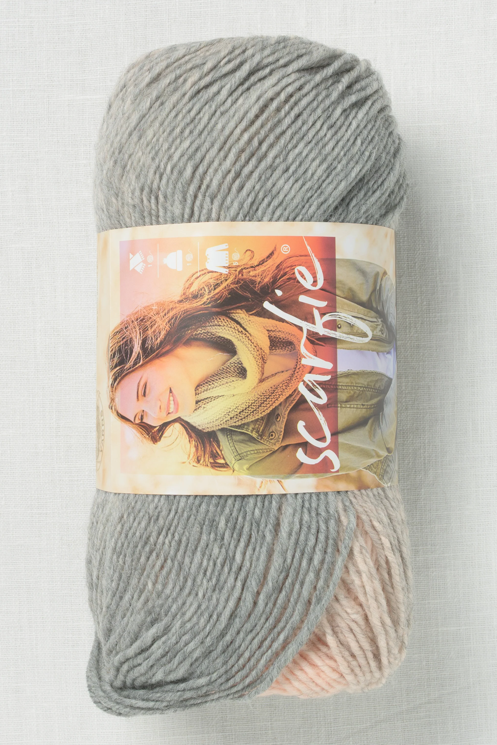 Lion Brand Scarfie 225H Pink Silver