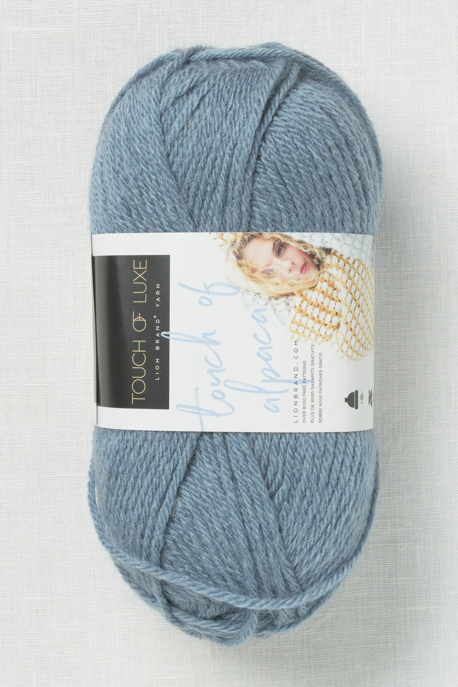 Lion Brand Touch of Alpaca 108A Dusty Blue