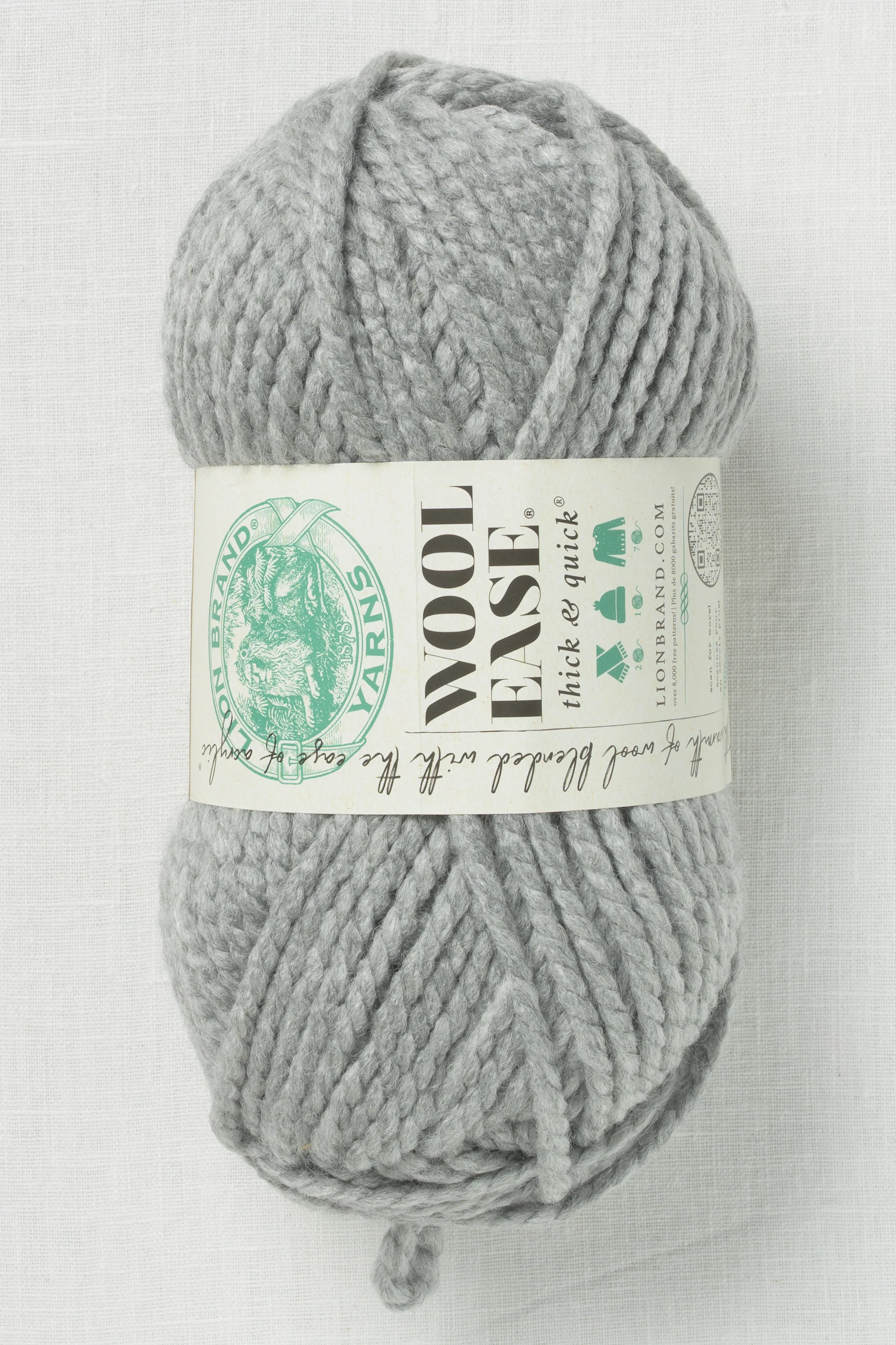 Lion Brand Wool Ease Thick & Quick 140Y Sweatshirt Grey