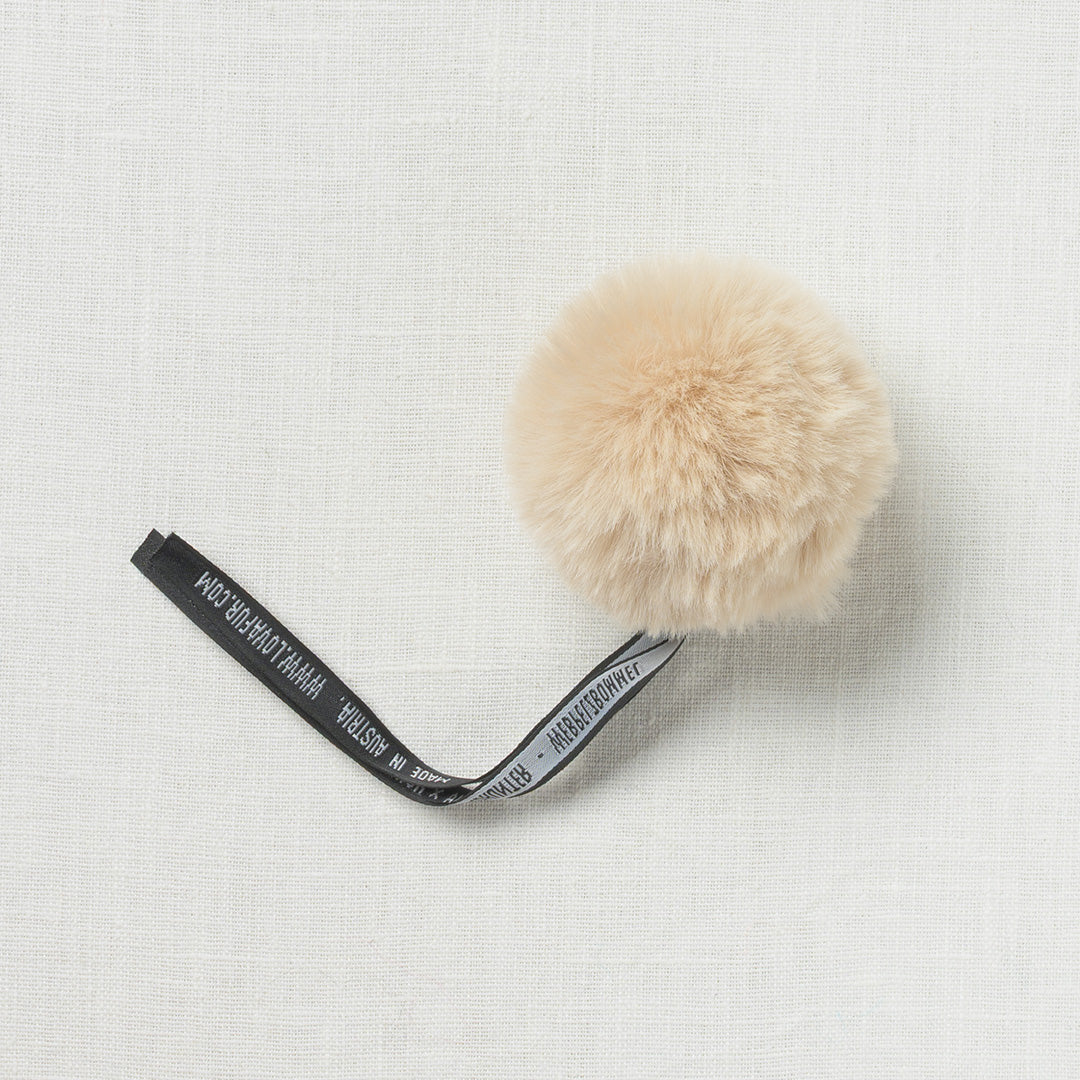 Lovafur Luxe Faux Fur Baby Pom Beige Rex - Image 2