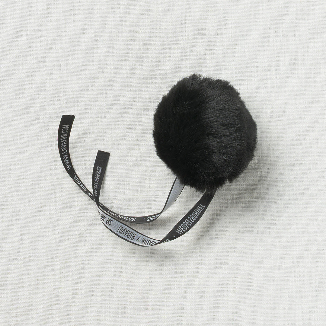 Lovafur Luxe Faux Fur Baby Pom Black Rex - Image 2