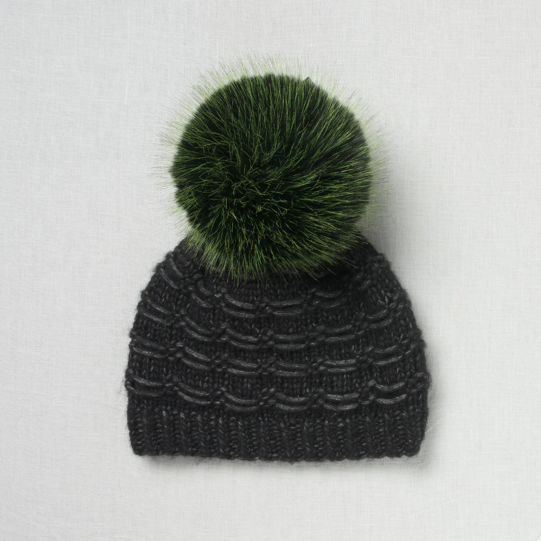 Lovafur Luxe Faux Fur Pom Green Harlequin