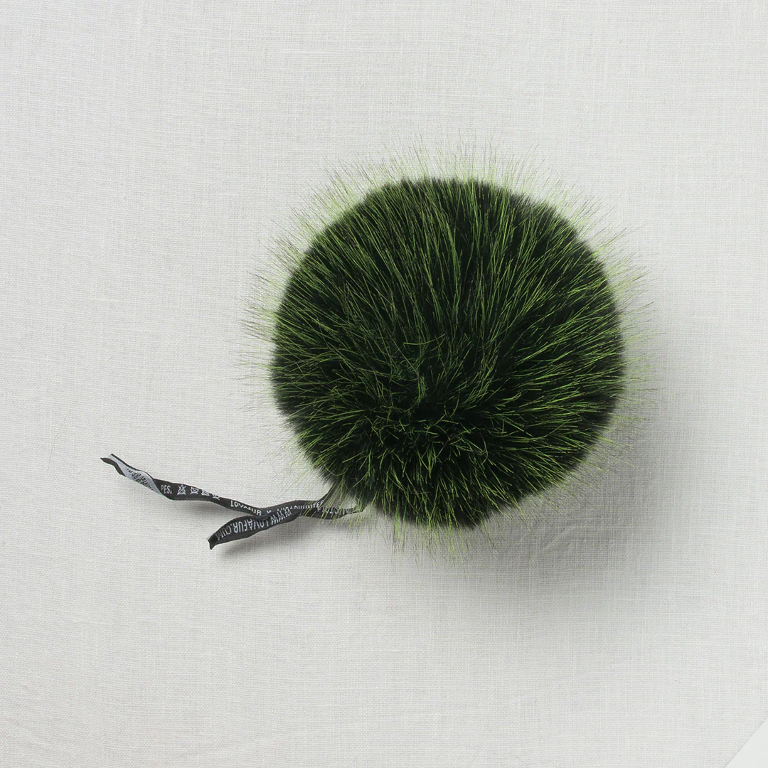 Lovafur Luxe Faux Fur Pom Green Harlequin - Image 2