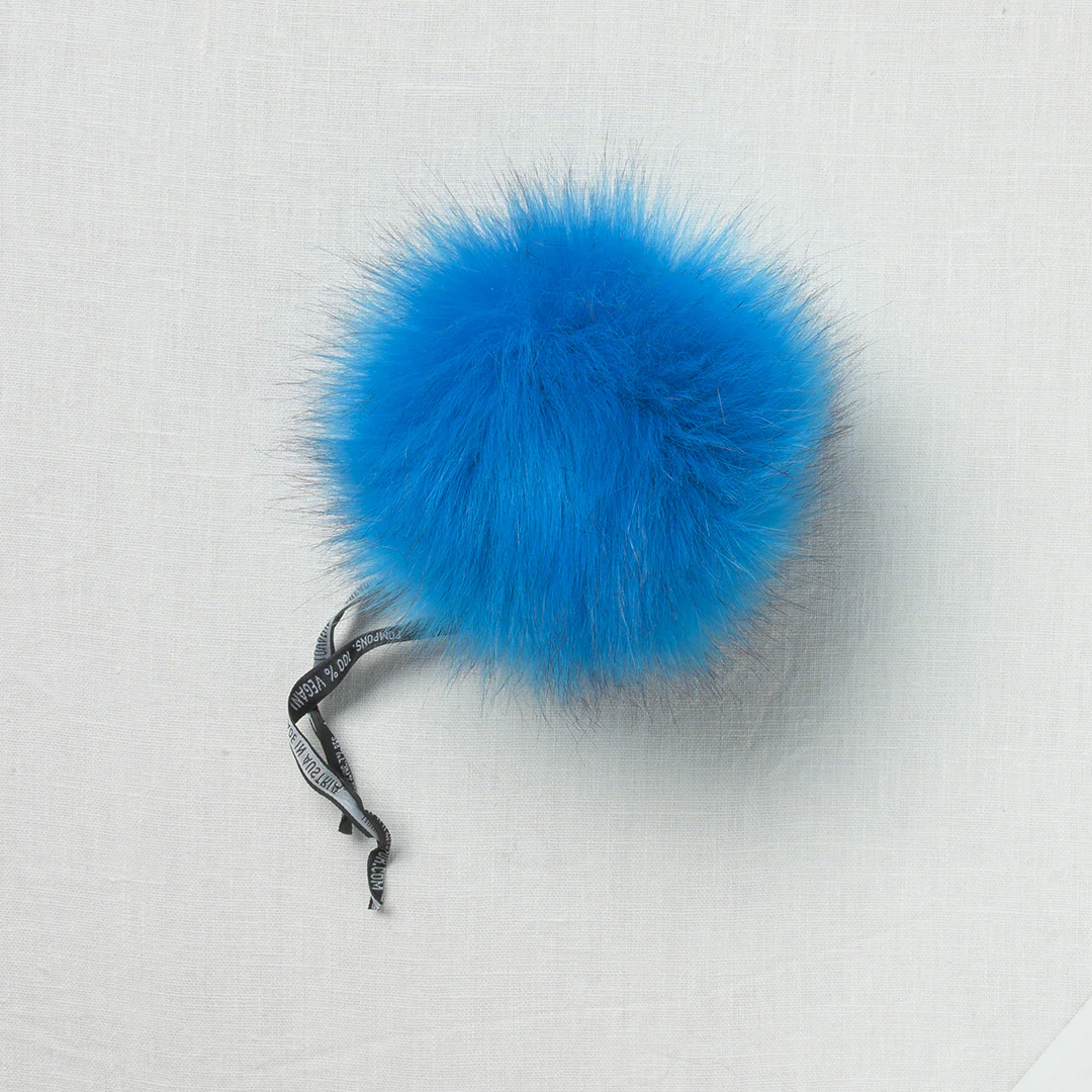 Lovafur Luxe Faux Fur Pom Ocean Blue Fox - Image 2