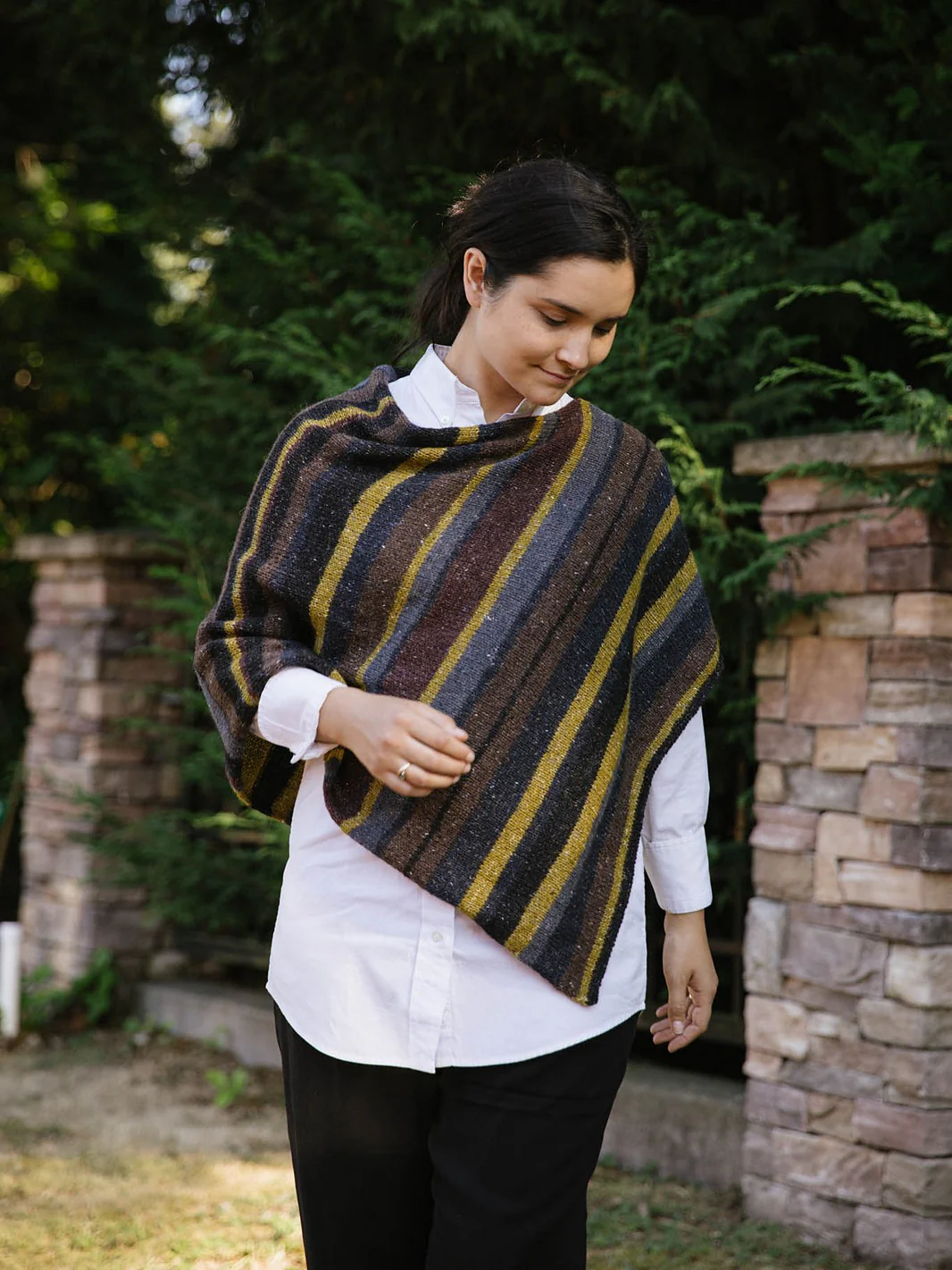 Lucky Striped Poncho by Churchmouse Yarns and Teas - Image 4