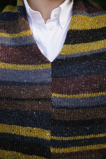 Lucky Striped Poncho by Churchmouse Yarns and Teas - Image 5
