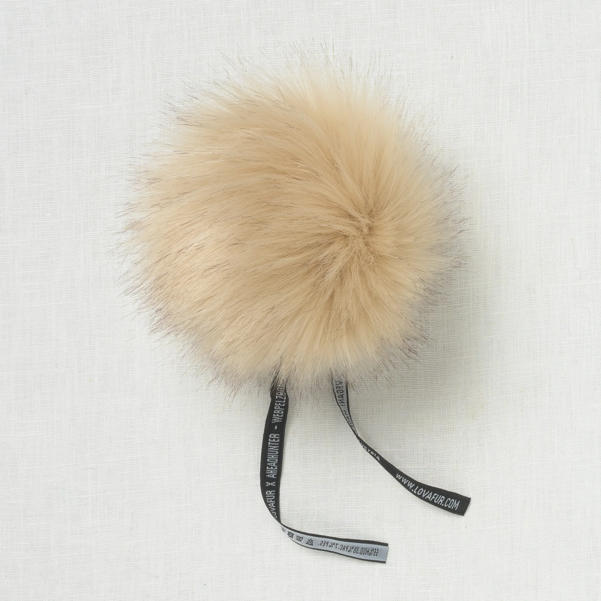 Lovafur Luxe Faux Fur Pom Beige Fox - Image 2