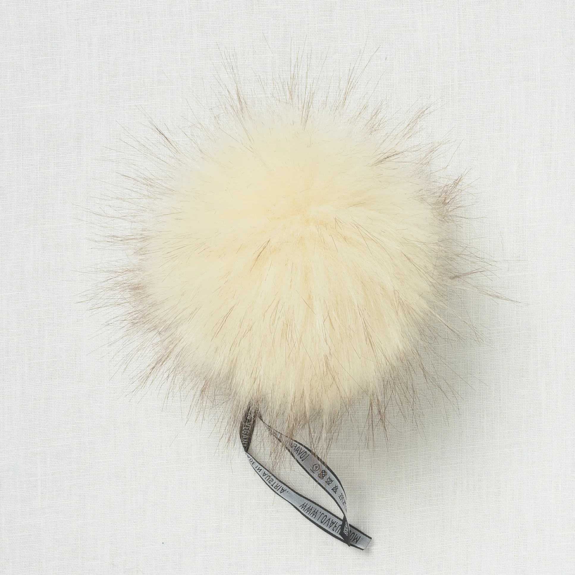 Lovafur Luxe Faux Fur Pom Ivory Raccoon - Image 2