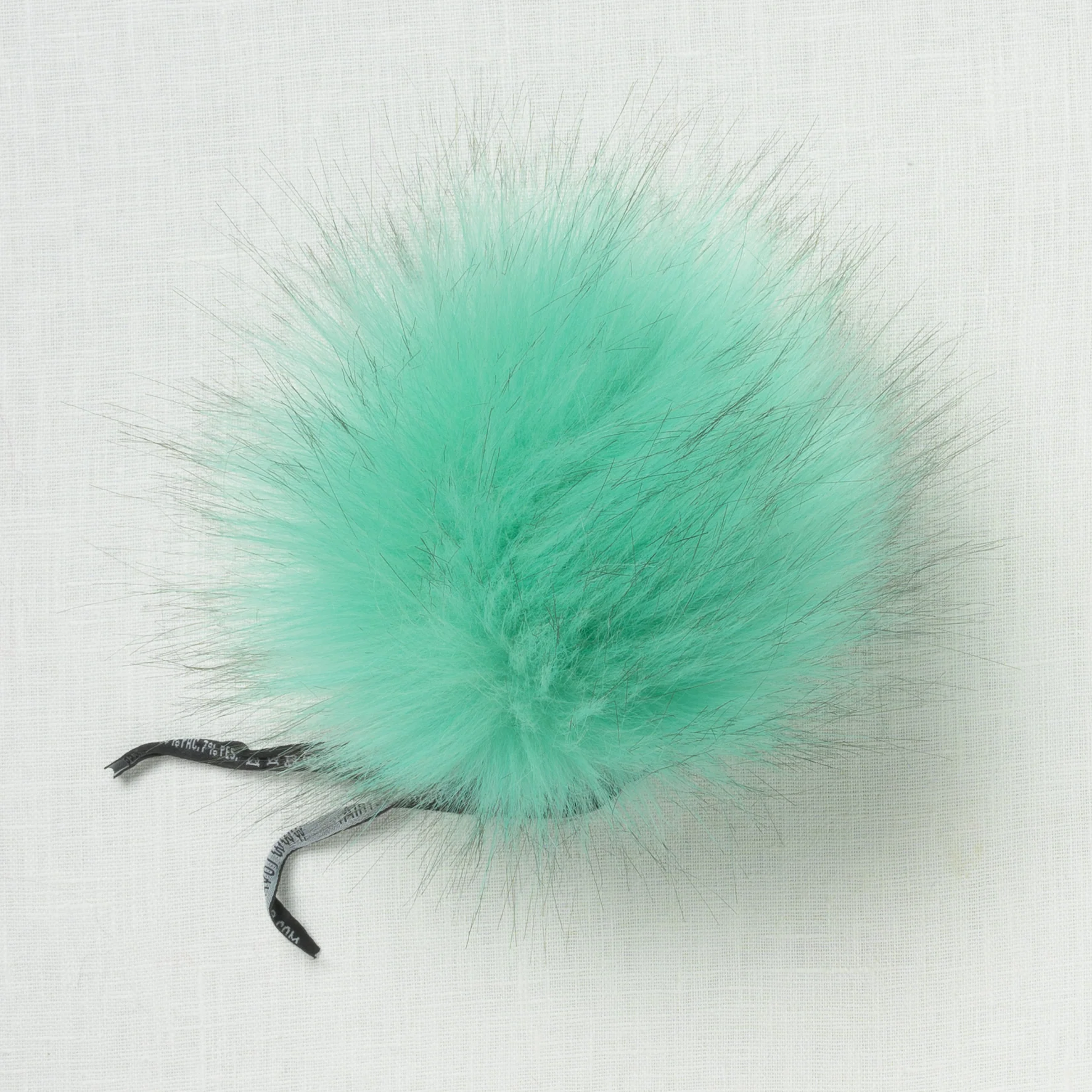 Lovafur Luxe Faux Fur Pom Silver Green Raccoon (Limited Edition) - Image 2