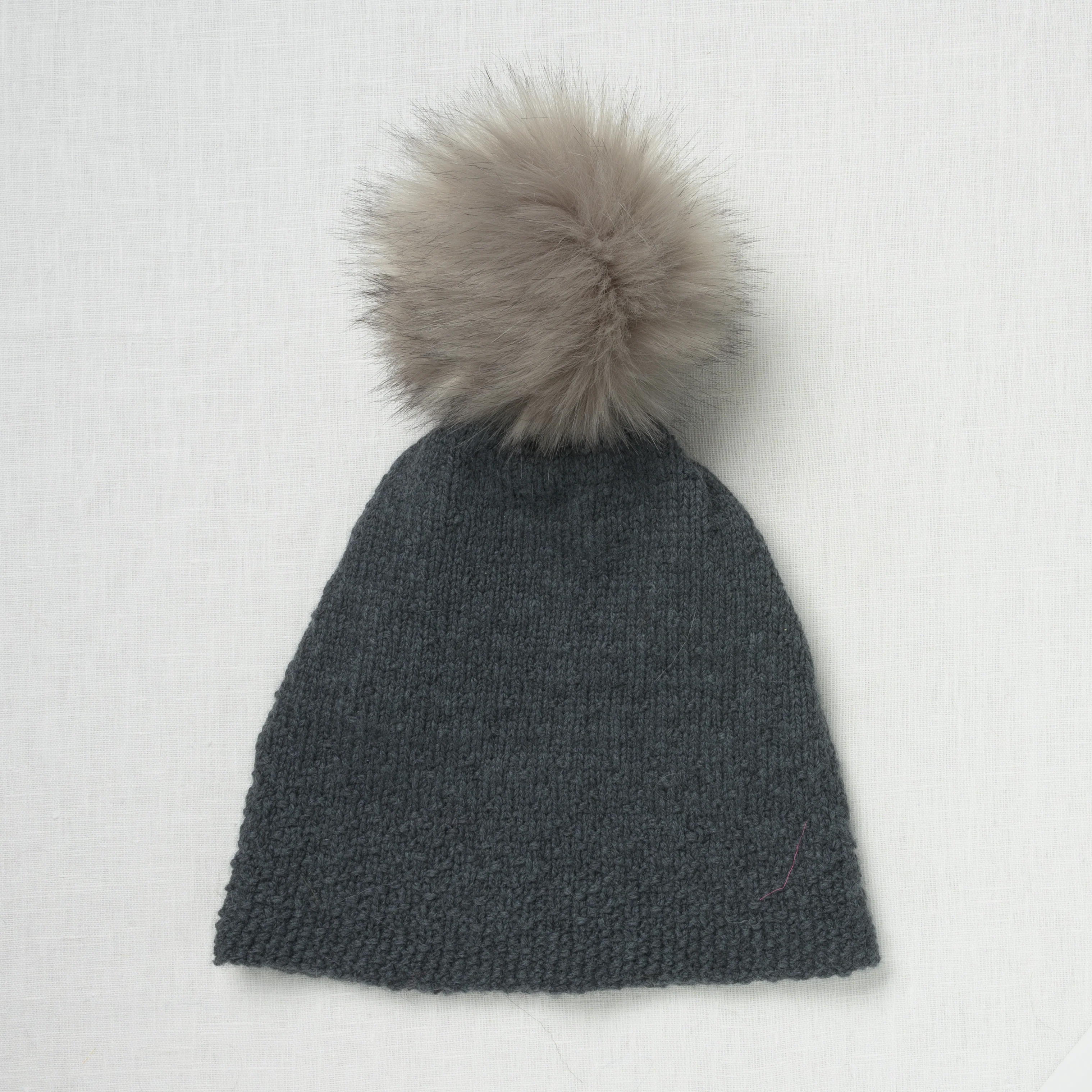Lovafur Luxe Faux Fur Pom Steel Grey Fox