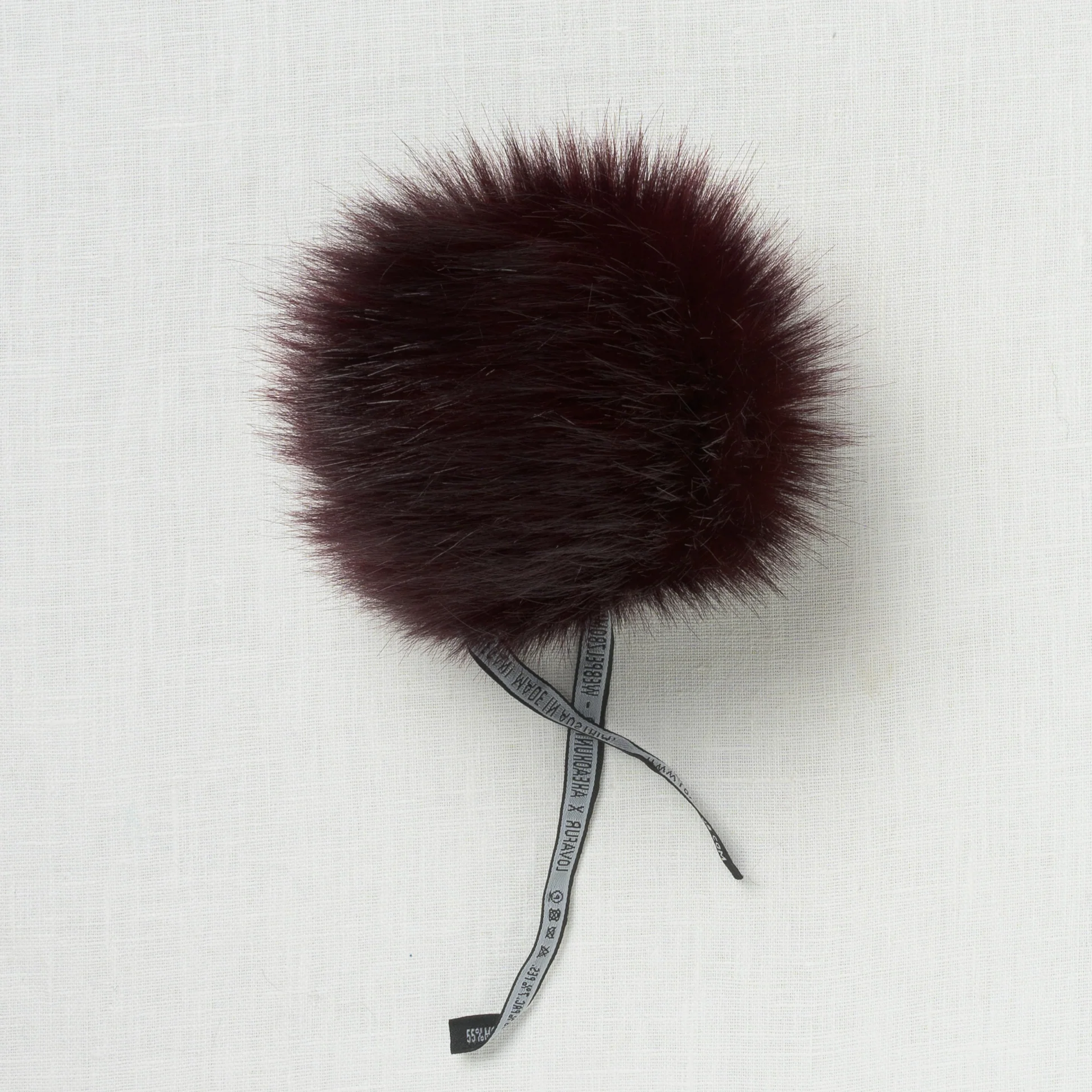 Lovafur Luxe Faux Fur Pom Wine Fox - Image 2
