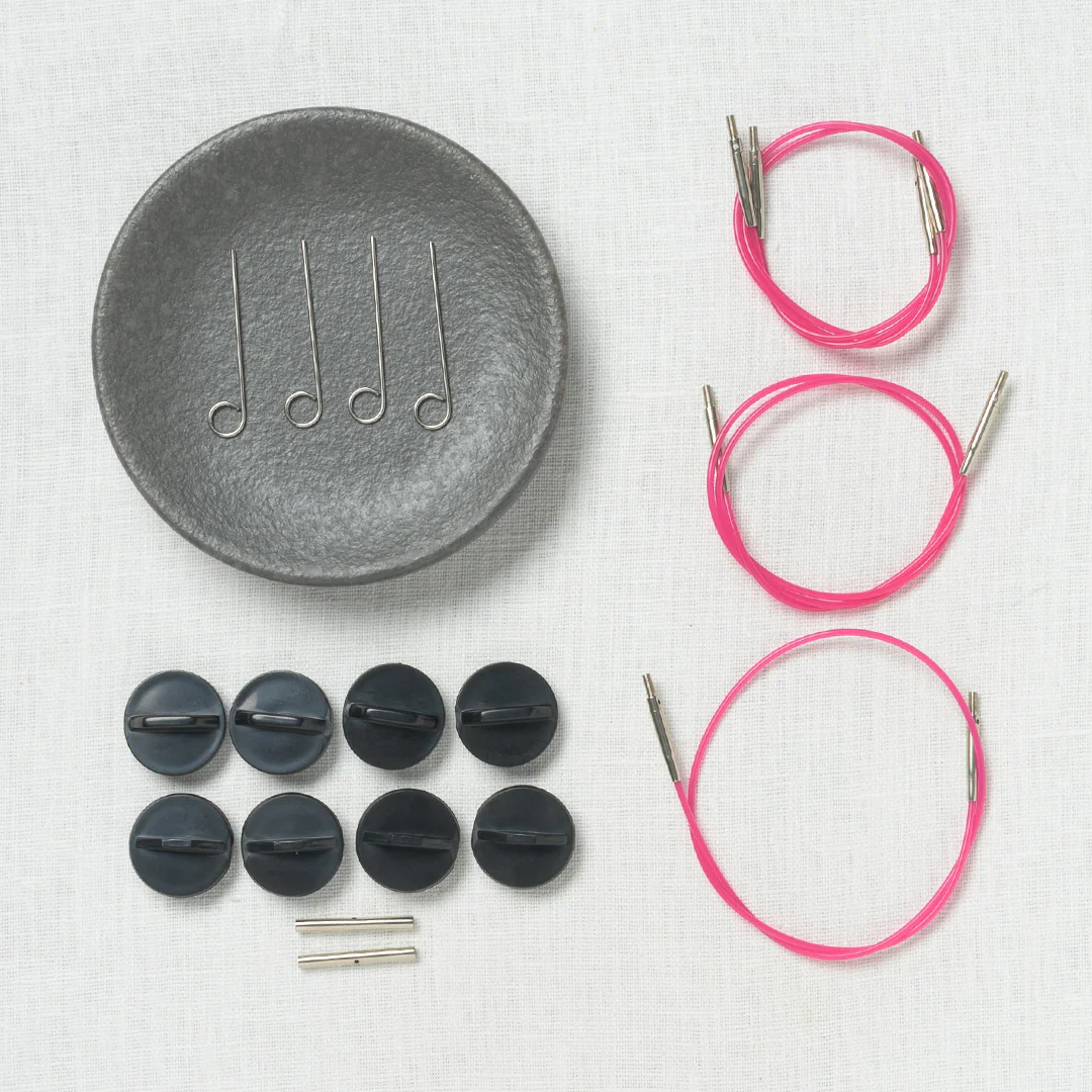 Lykke Blush 3.5" Interchangeable Circular Needle Set, Crimson Denim Case - Image 5