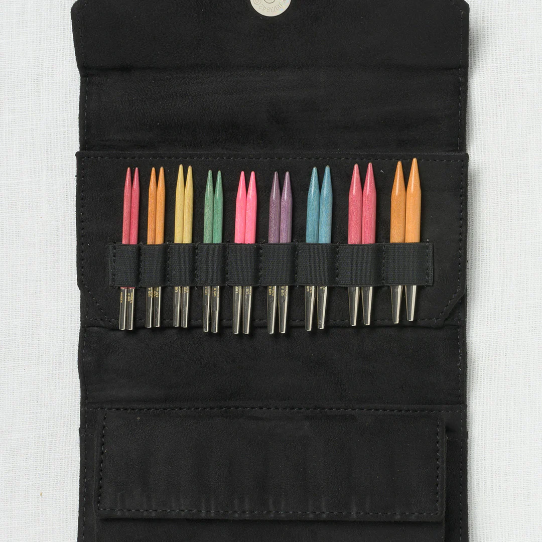 Lykke Colour 3.5" Interchangeable Circular Needle Set, Black Vegan Suede Case - Image 3