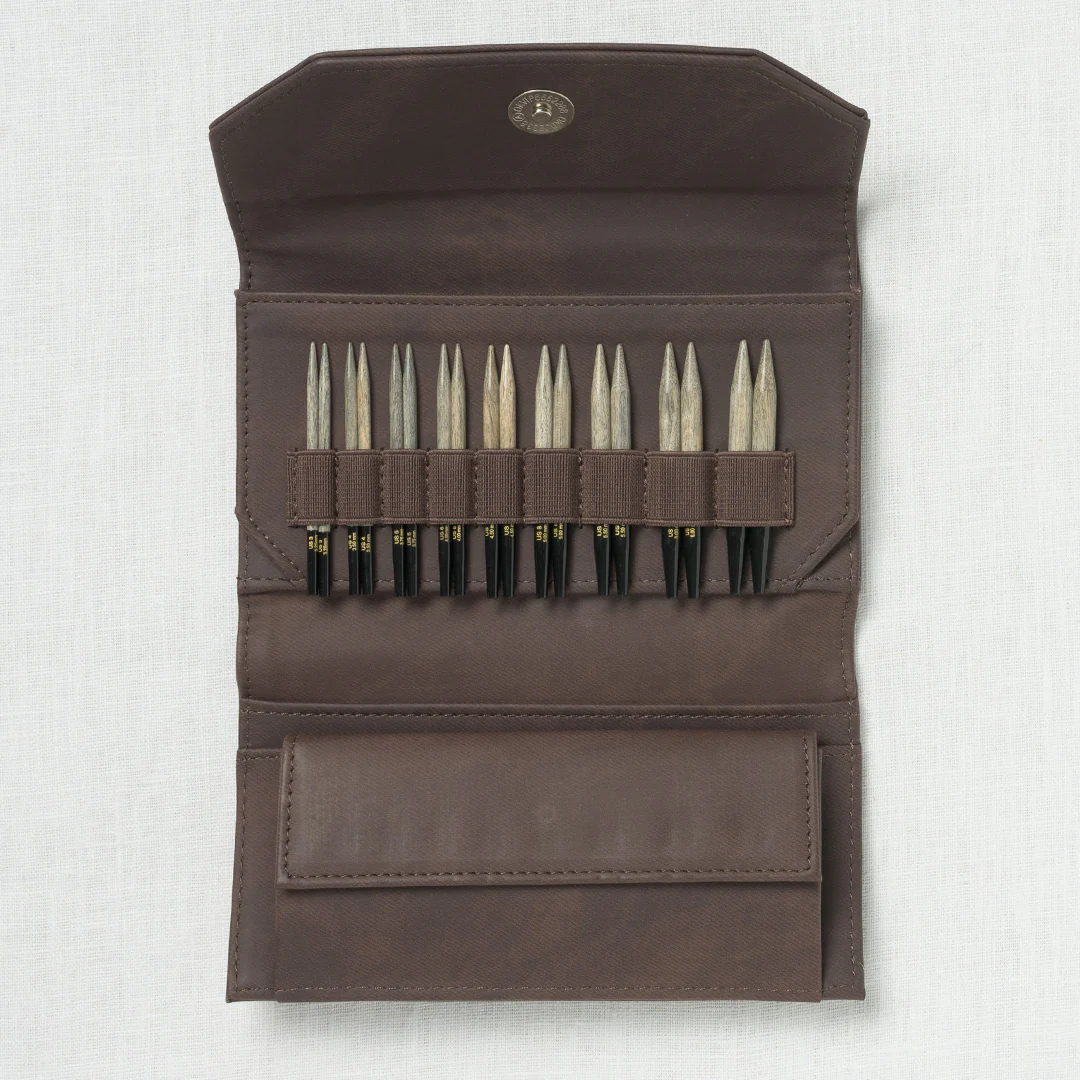 Lykke Driftwood 3.5" Interchangeable Circular Needle Set, Cacao Vegan Leather Case - Image 3