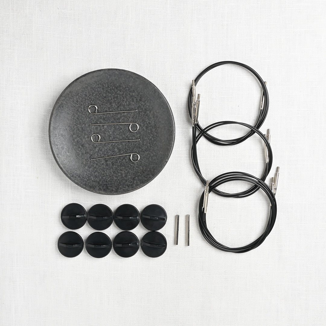 Lykke Driftwood 5" Interchangeable Circular Needle Set, Cacao Vegan Leather Case - Image 5