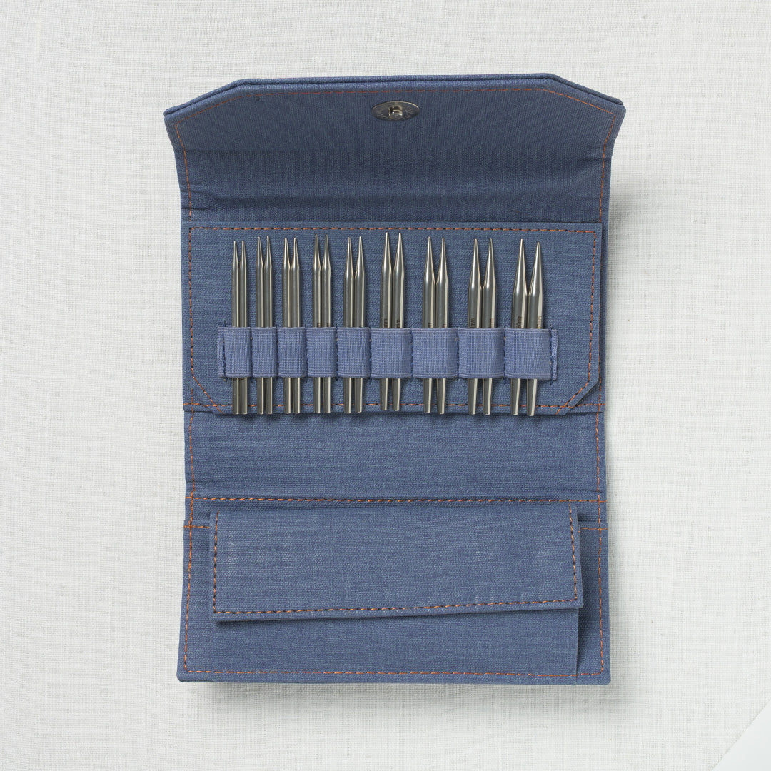 Lykke Flight 3.5" Deluxe Interchangeable Needle Set, US 3-10.5, Denim - Image 3