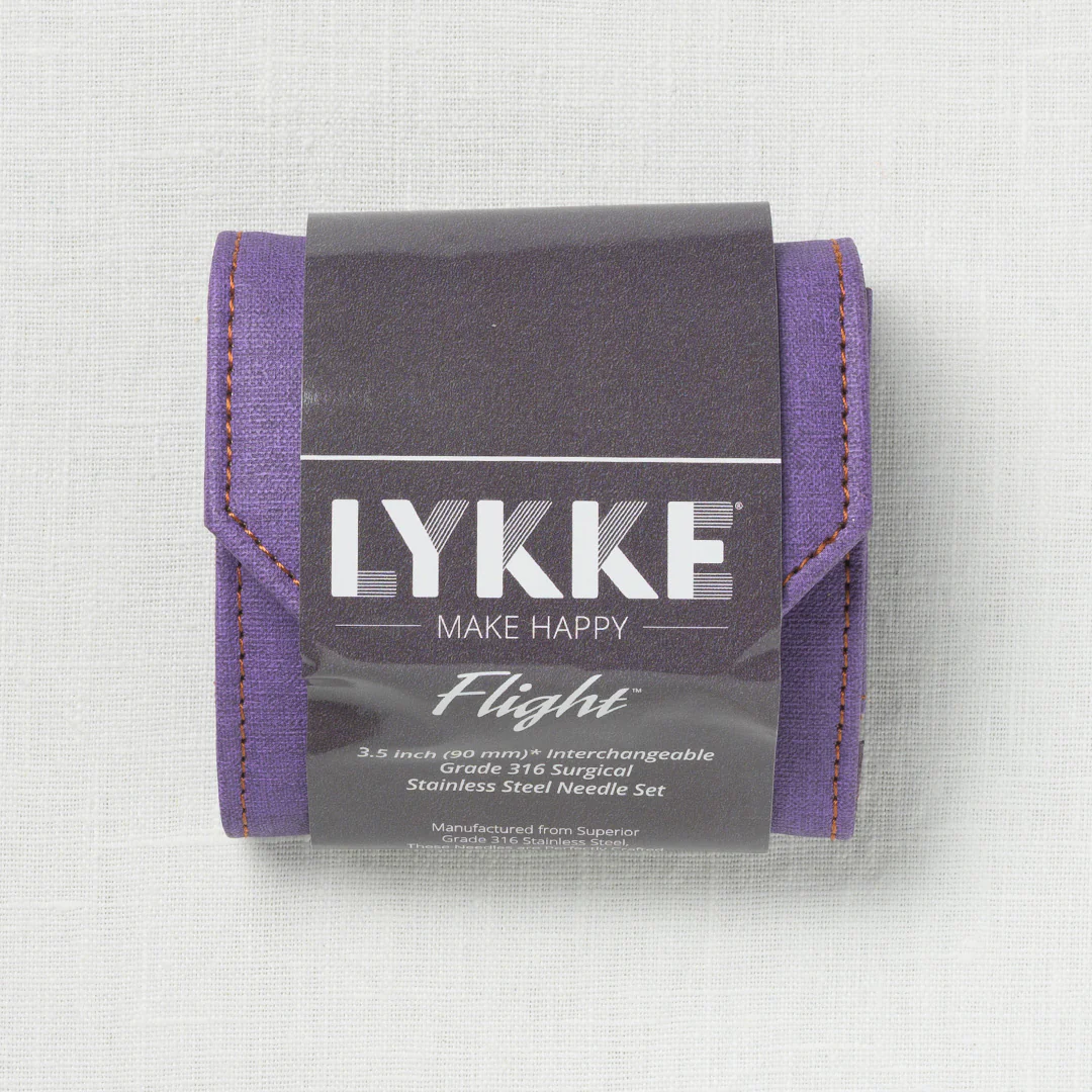 Lykke Flight 3.5" Interchangeable Mini Needle Set, US 0-2.5, Purple