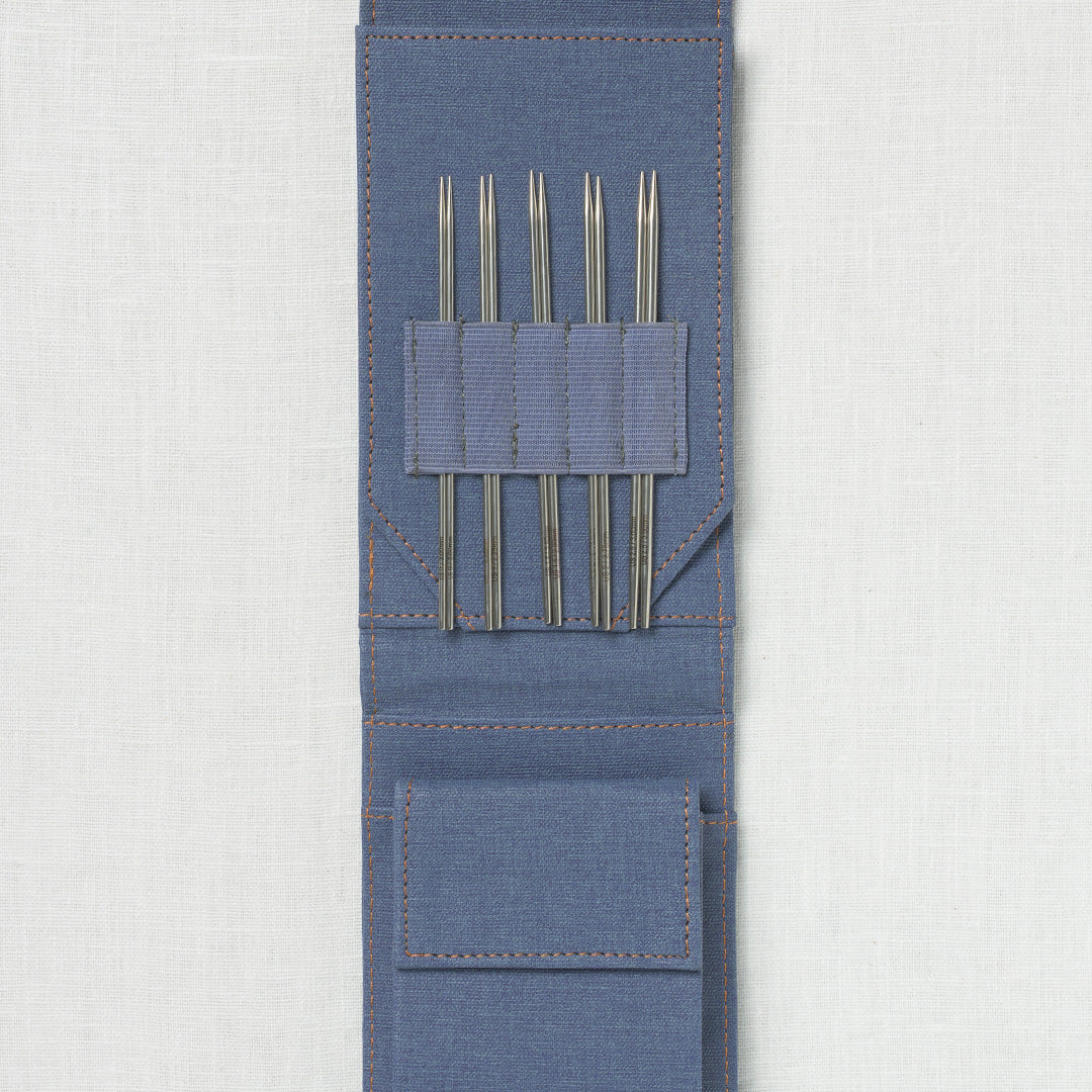 Lykke Flight 5" Interchangeable Mini Needle Set, US 0-2.5, Denim - Image 3