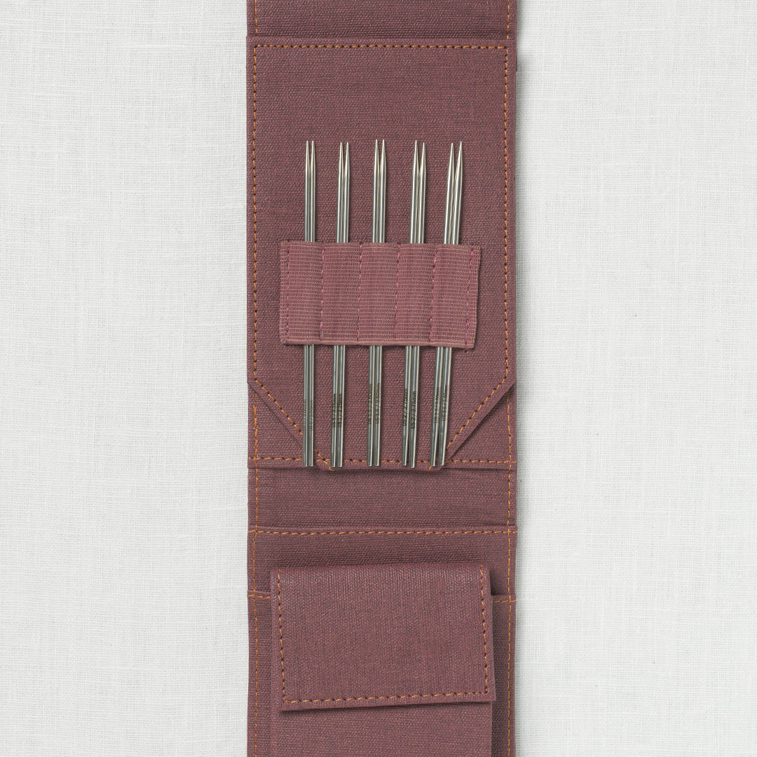 Lykke Flight 5" Interchangeable Mini Needle Set, US 0-2.5, Maroon - Image 3