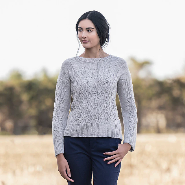 Montevideo Cabled Pullover by Mari Tobita - Image 2