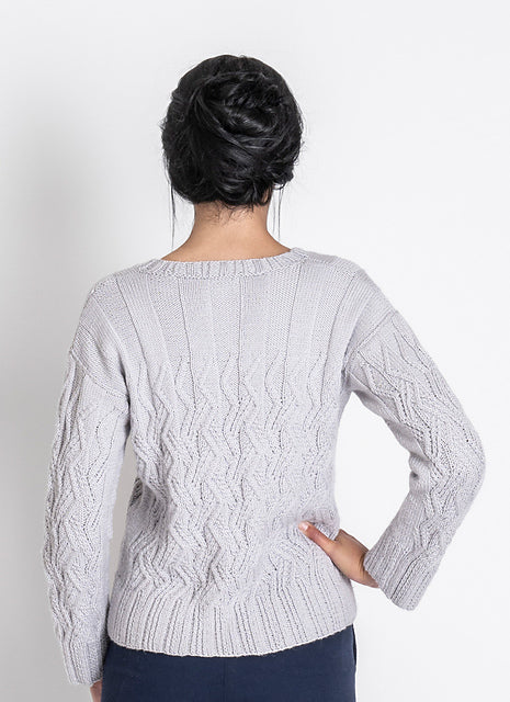 Montevideo Cabled Pullover by Mari Tobita - Image 3