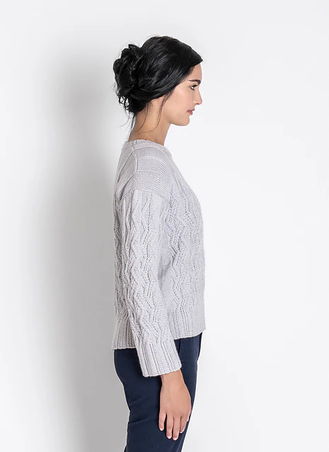 Montevideo Cabled Pullover by Mari Tobita - Image 4