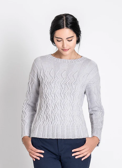 Montevideo Cabled Pullover by Mari Tobita - Image 5