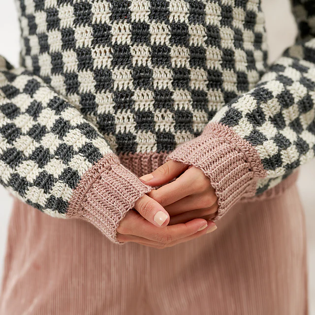 Pearl Checked Jumper by Cassie Ward - Image 8