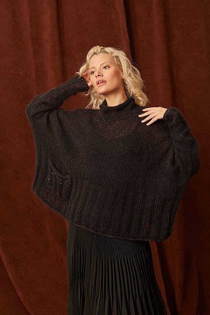 Poncho sweater Dolores by LANGYARNS SWITZERLAND - Image 2
