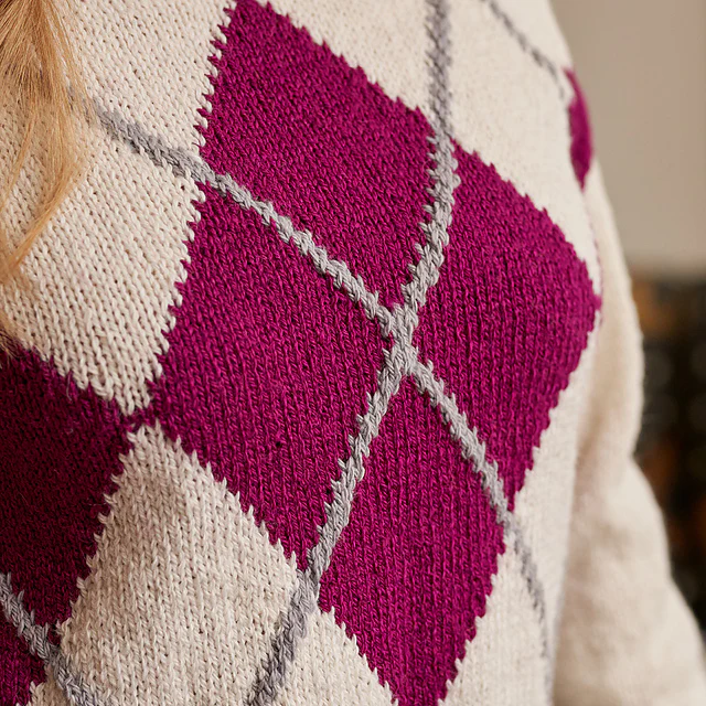 Samantha Women's Argyle Jumper by Jenny Watson - Image 6