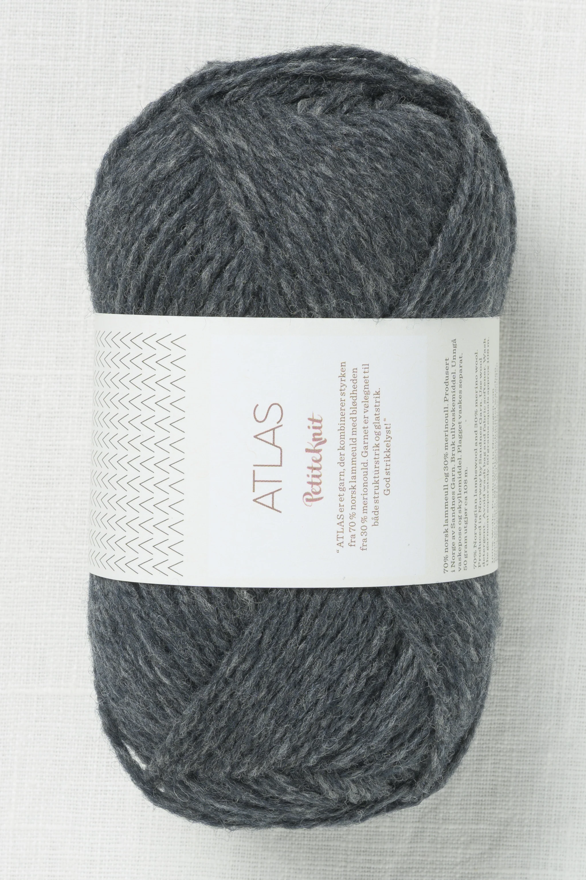 Sandnes Garn Atlas 1070 Atlas Charcoal Heather (PetiteKnit Color Palette)