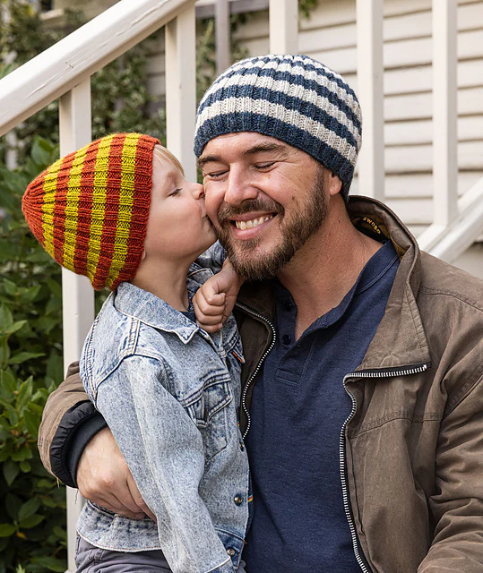 Striped Ribbed Beanie by Churchmouse Yarns and Teas - Image 2