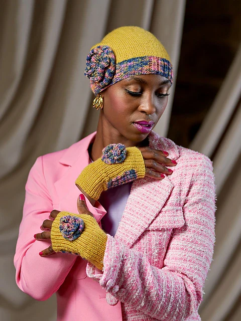 Susannah Ribbed Wrist Warmers 2 by Zandra Rhodes - Image 2