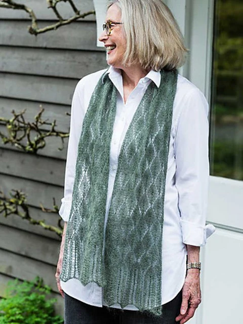 Tea Leaf Lace Scarf & Shawl by Churchmouse Yarns and Teas