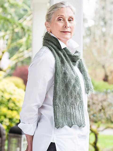 Tea Leaf Lace Scarf & Shawl by Churchmouse Yarns and Teas - Image 2