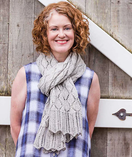 Tea Leaf Lace Scarf & Shawl by Churchmouse Yarns and Teas - Image 4