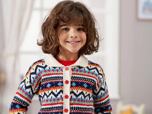 Tig Tag Fair Isle Cardigan by Jenny Watson - Image 2