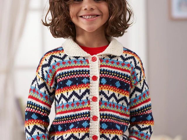 Tig Tag Fair Isle Cardigan by Jenny Watson - Image 3