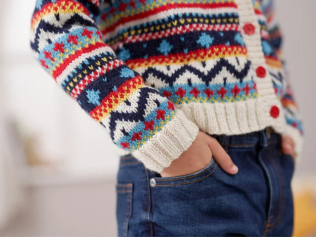 Tig Tag Fair Isle Cardigan by Jenny Watson - Image 4