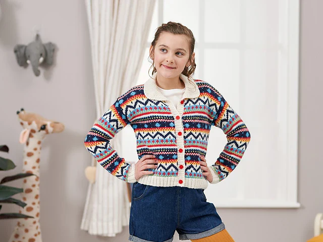 Tig Tag Fair Isle Cardigan by Jenny Watson - Image 5